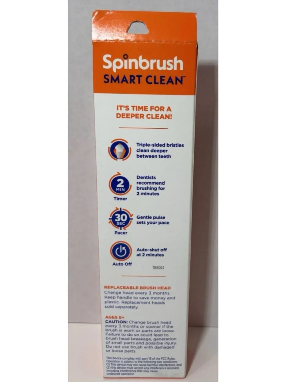 Spinbrush Smart Clean Battery Powered Electric Toothbrush GOLD 2 Minute Timer